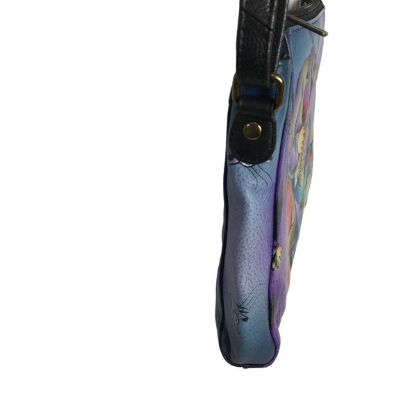 Anuschka NEVER USED Handpaint Leather Slim Crossbody Jazz Music Drum - Picture 7 of 12